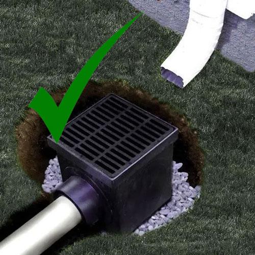 catch basin downspout french drain
