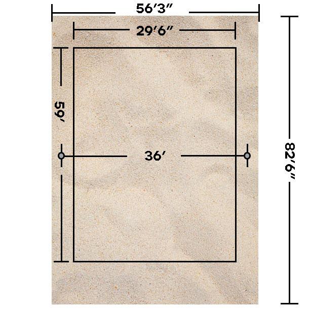 Diagram of Volleyball Court Size