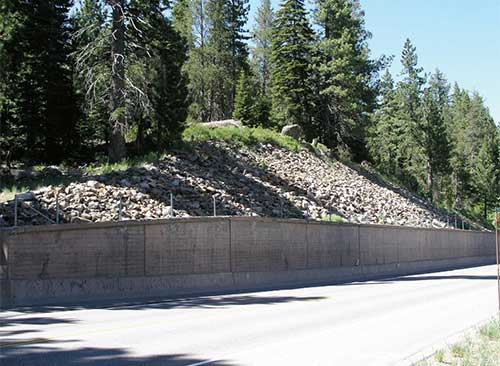 Steel Hill With Rocks