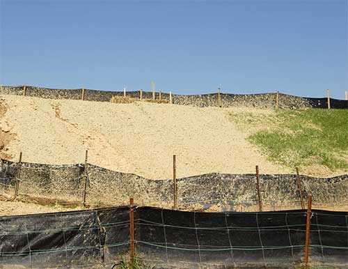 Silt Fence Used for Erosion Control