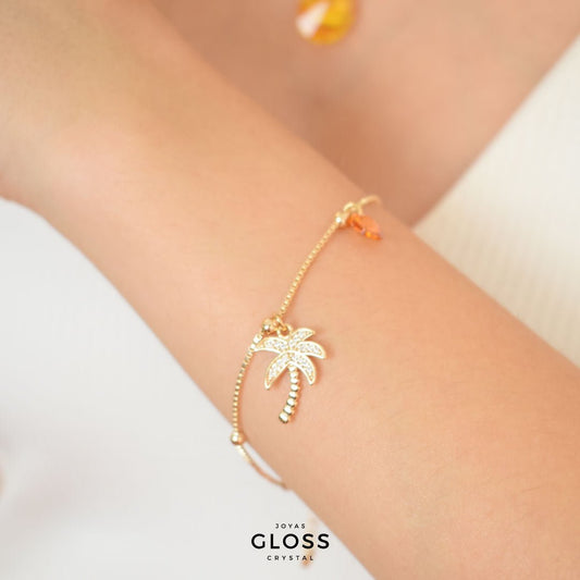 Pulsera Sunshine Oro - Joyas Gloss Crystal