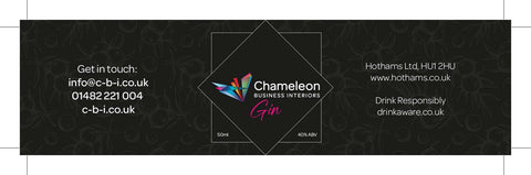 Chameleon Business Interiors Personalised Gin Label