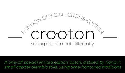 Crooton Recruitment Gin Label