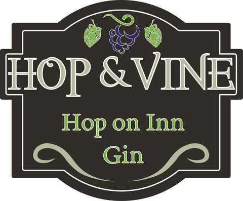 Hop on In Gin - Hop & Vine Label (front)