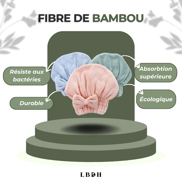 avantages de la fibre de bambou de la serviette en microfibre pour cheveux bouclés