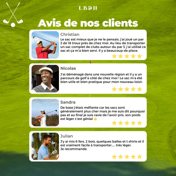 avis de nos clients sur le sac de golf lbdh