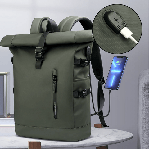 Sac à dos étanche avec port USB