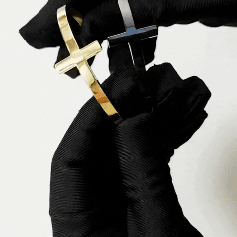 bracelet jonc croix gif