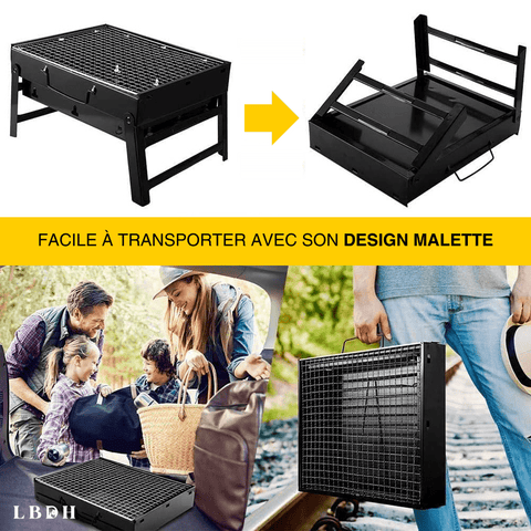 Barbecue pliable et portable