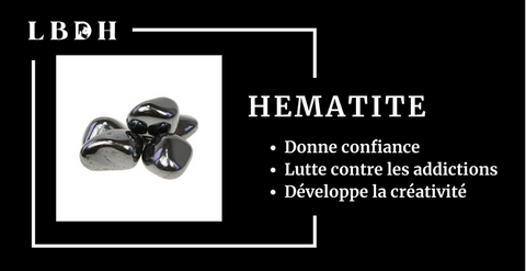 BRACELET HÉMATITE NATURELLE ET CHAÎNE