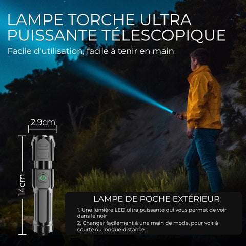 Lampe de poche - Multifonctionnel - Mini - Très lumineux
