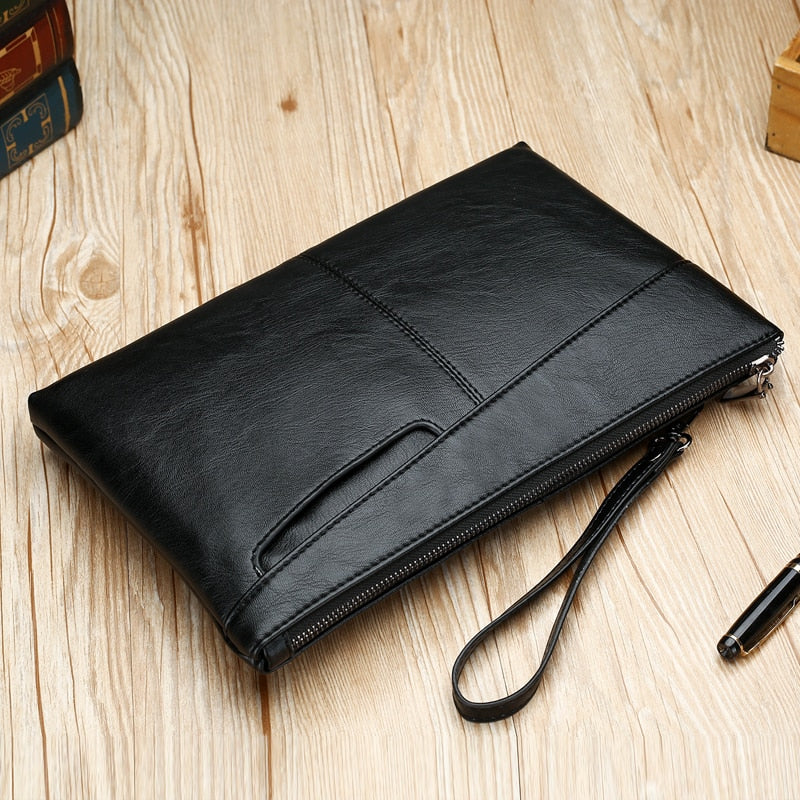 Pochette en cuir pour hommes et femmes, sac cosmétique design de luxe, sac  de rangement pour