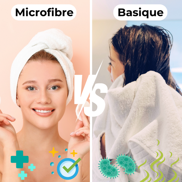 serviette en microfibre pour cheveux vs serviette normale