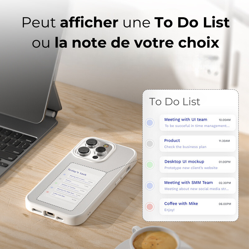 pour afficher une to do list ou la note de votre choix sur coque iphone 15 personnalisée