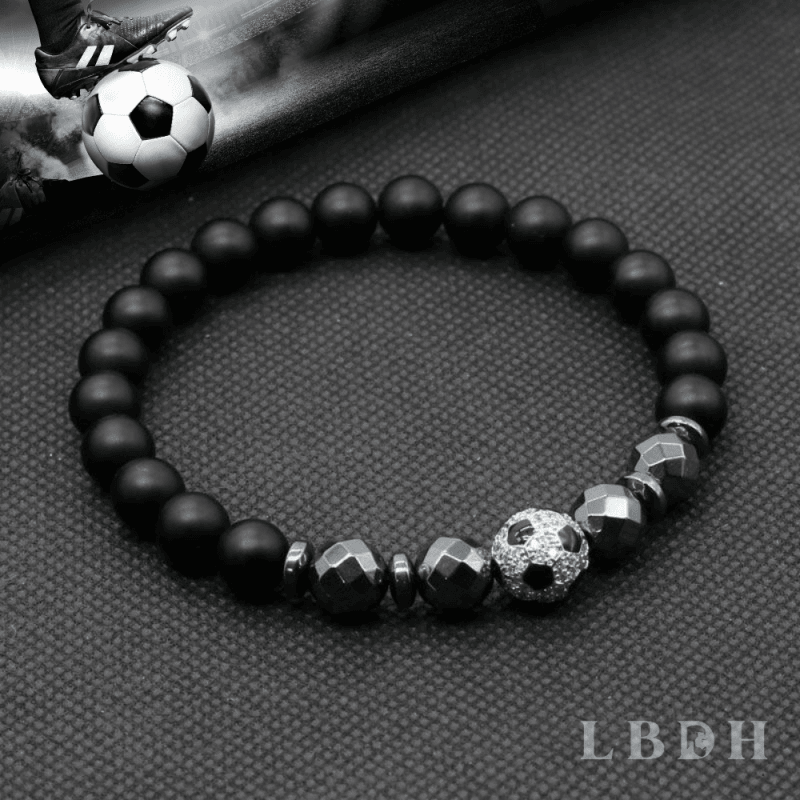 BRACELET EURO 2020 HÉMATITE NATURELLE - La Boutique Des Hommes