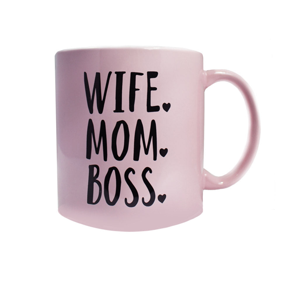 Wife Mom Boss Pink Ceramic Mug – Shopmyxx