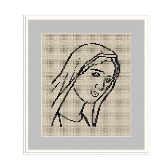 Virgin Mary Mother Of God Madonna Cross Stitch Pattern Funny Cross Stitch