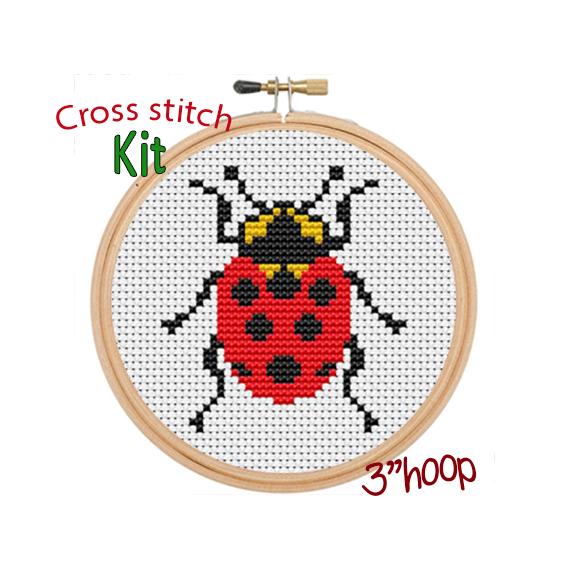 Ladybug Cross Stitch Kit Funny Cross Stitch