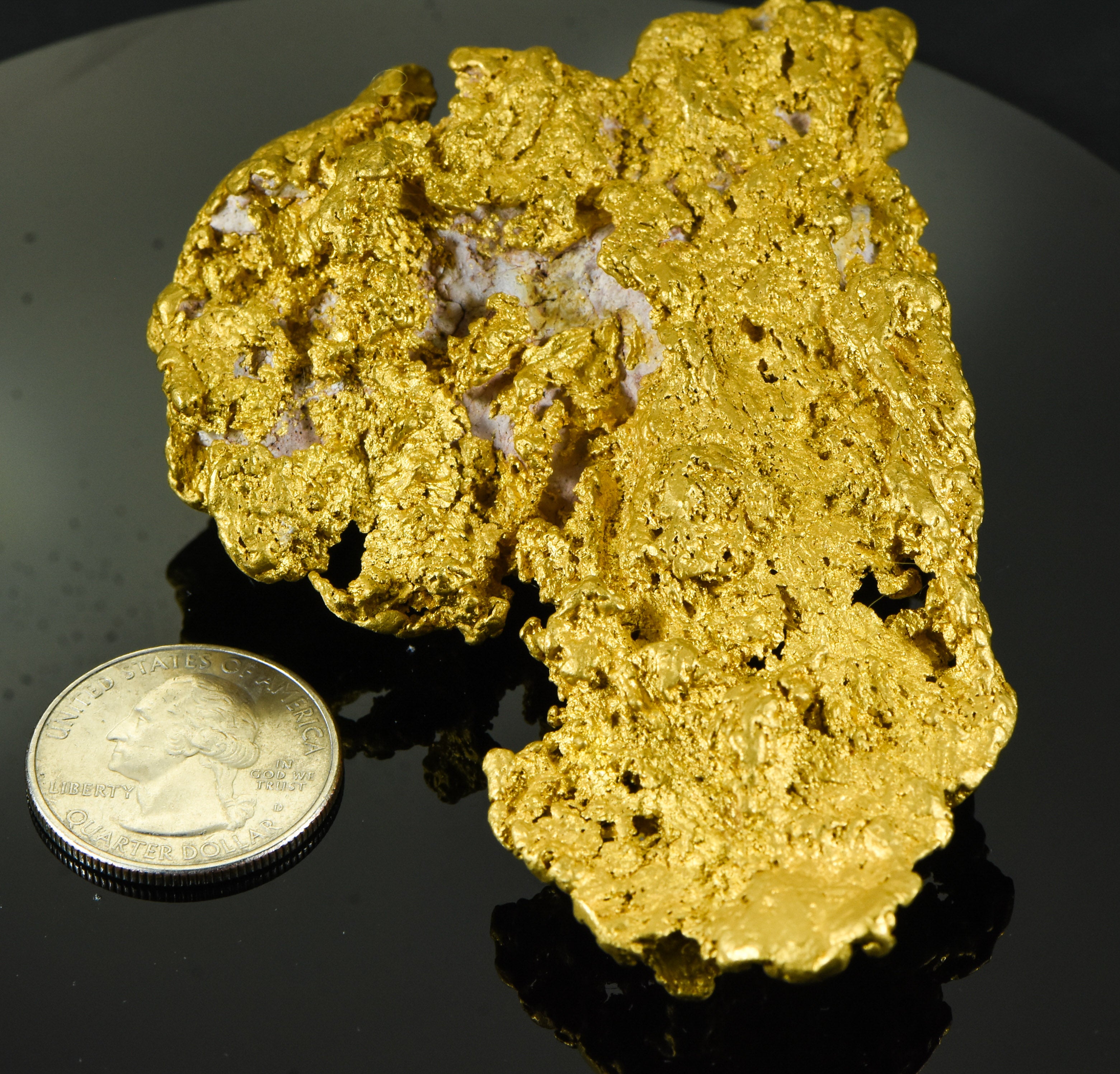 $100 Gold Nugget from Australia including Gem Jar and Free Shipping