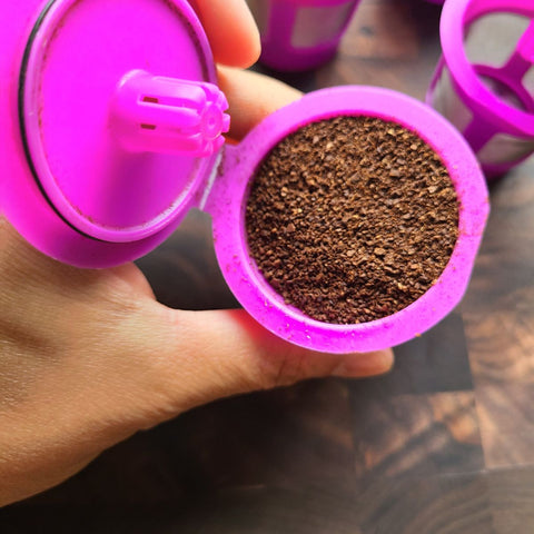 medium grind coffee in reusable kcup