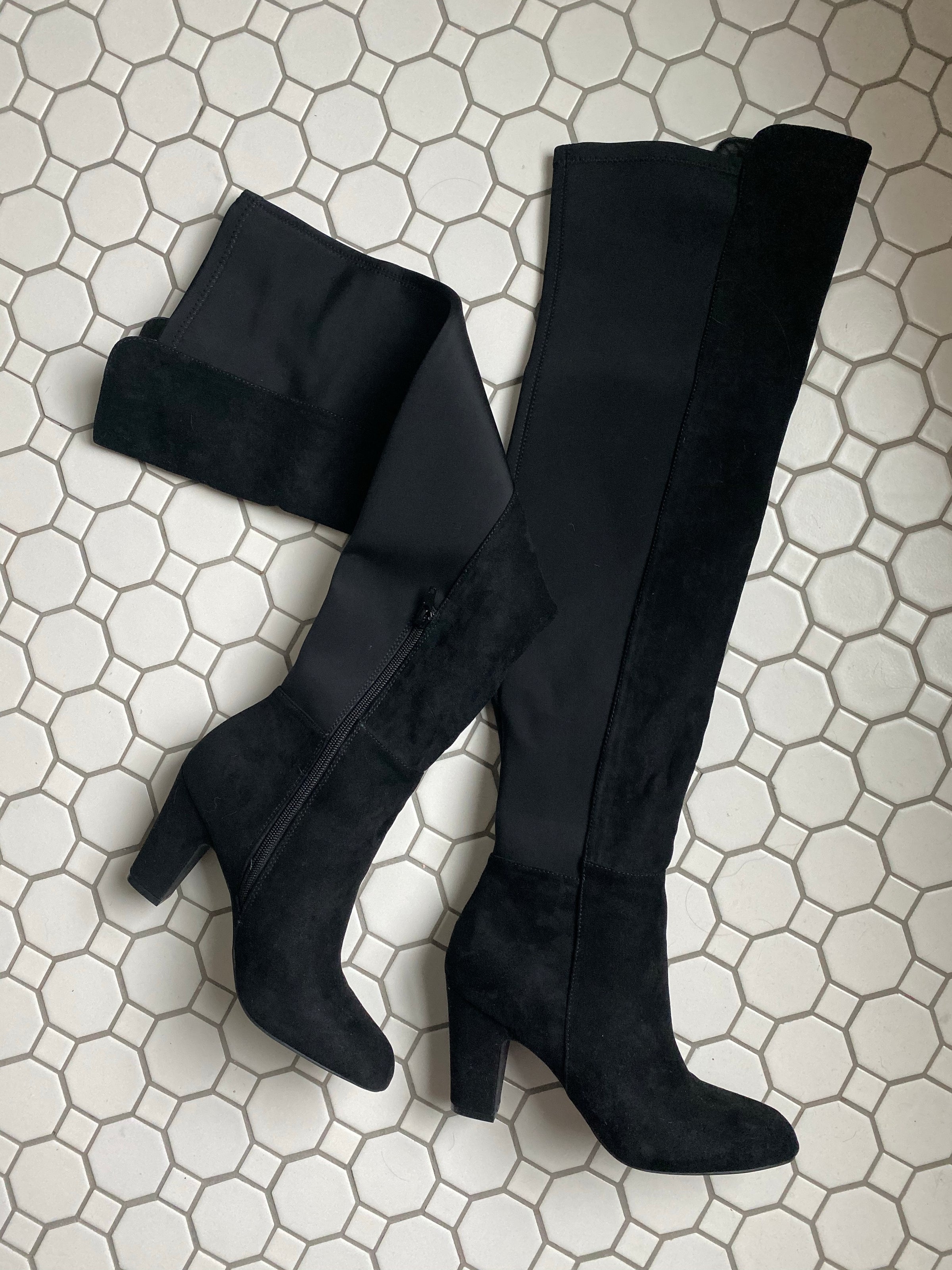 chinese laundry over the knee wedge boots