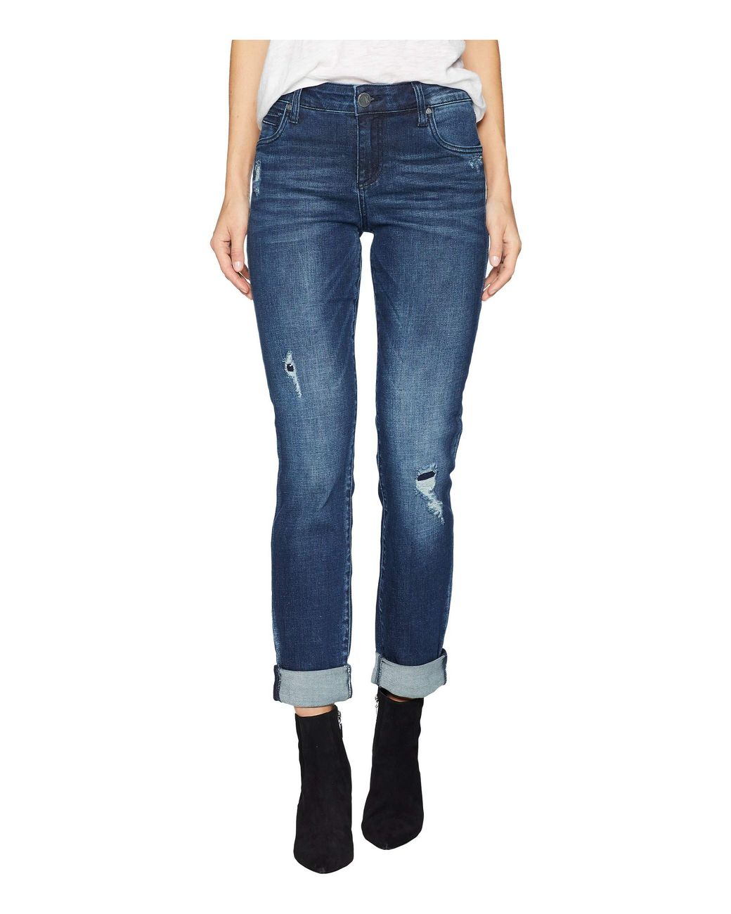 kut from the kloth catherine boyfriend jeans white