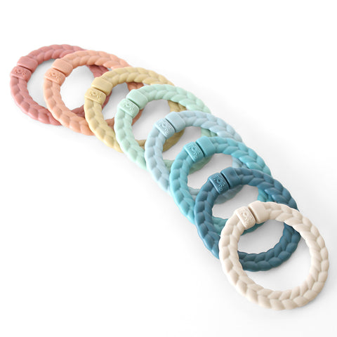 Set of Itzy Ritzy Baby Toy Links in a Gentle Rainbow Colour