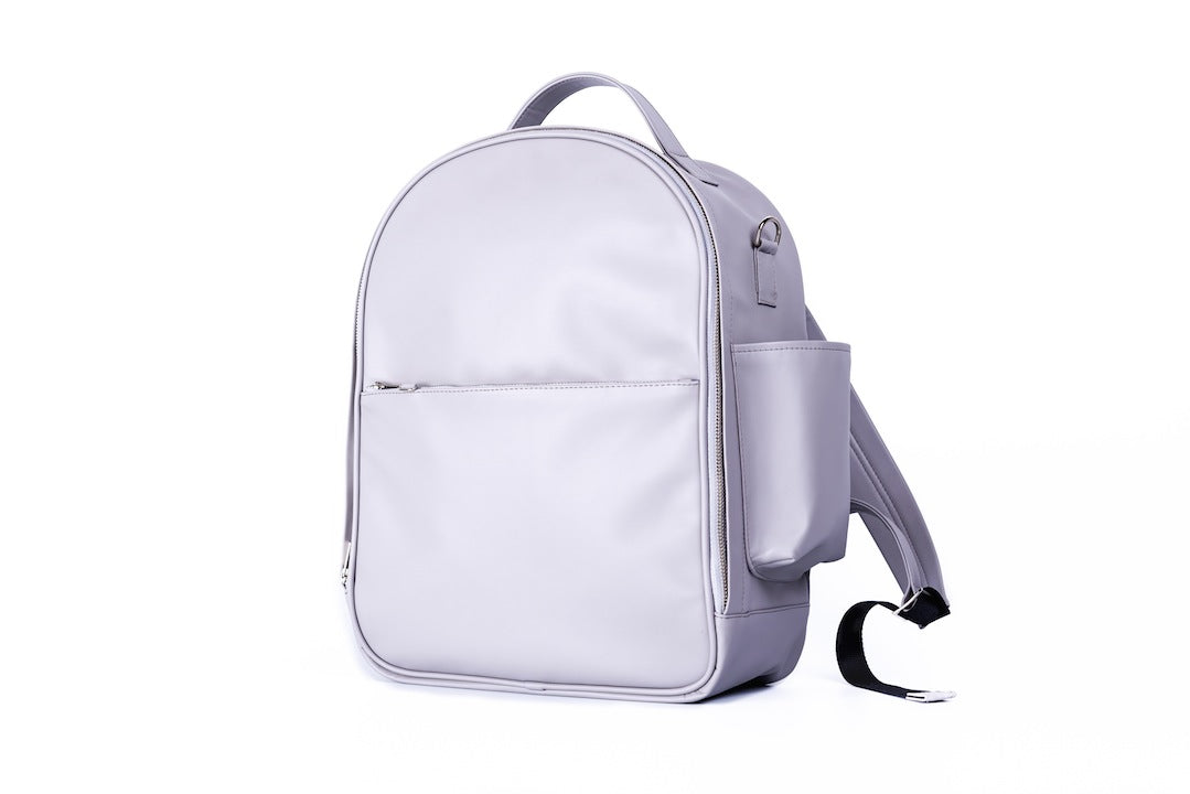 light gray backpack