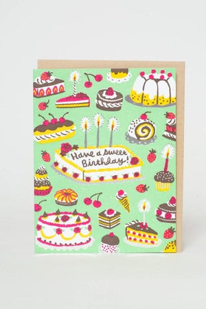 Birthday Sweets Spread Card - We Are Monochromatic