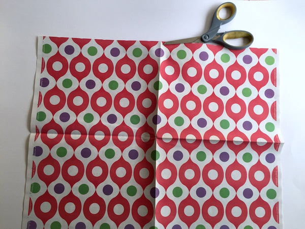 Christmas Wrapping Paper Hat - Step 1