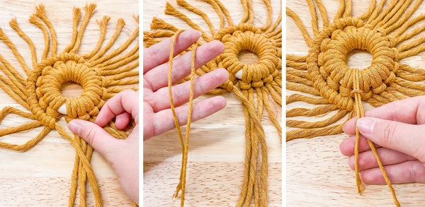 Macrame Gift Topper Style 2 - Halfway Point Attach Twine