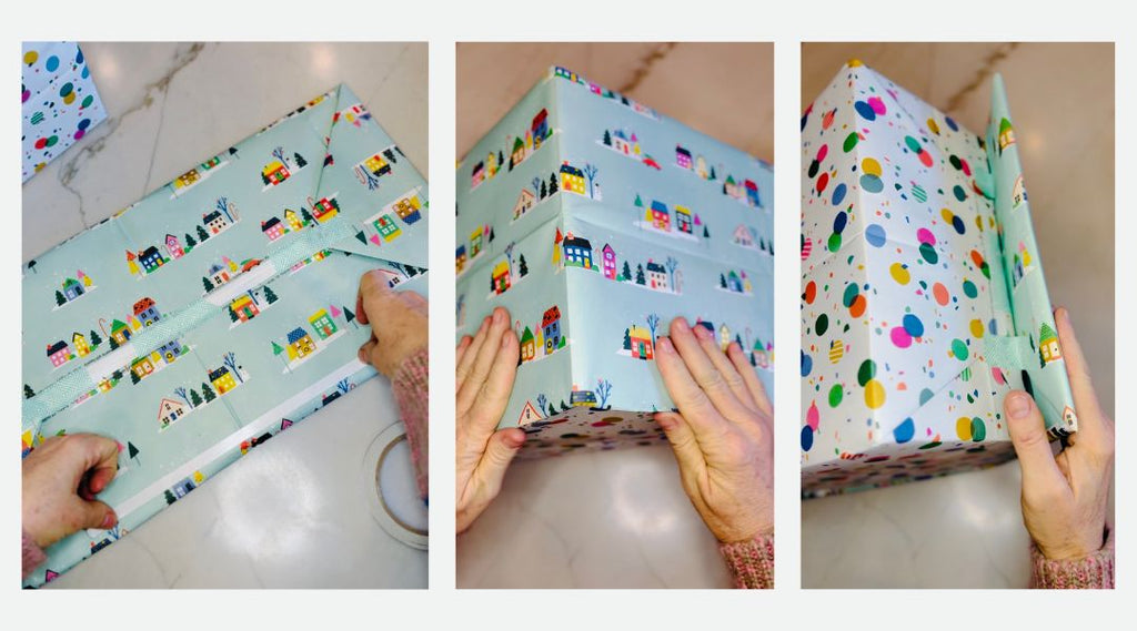 How to disguise books with your gift wrapping - Gingerbreadhouse by wrappily step 4