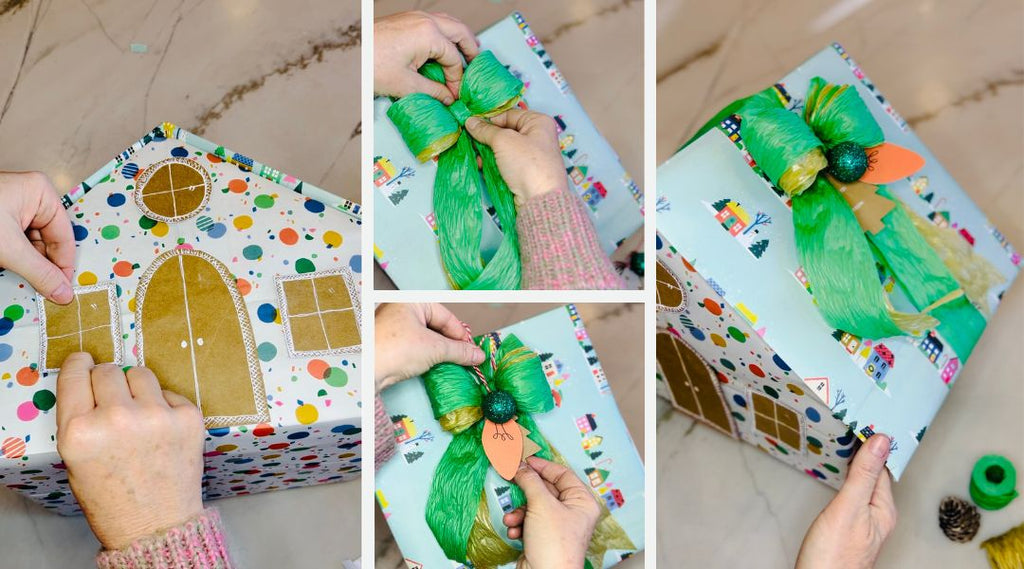 How to disguise books with your gift wrapping - Gingerbreadhouse by wrappily step 5