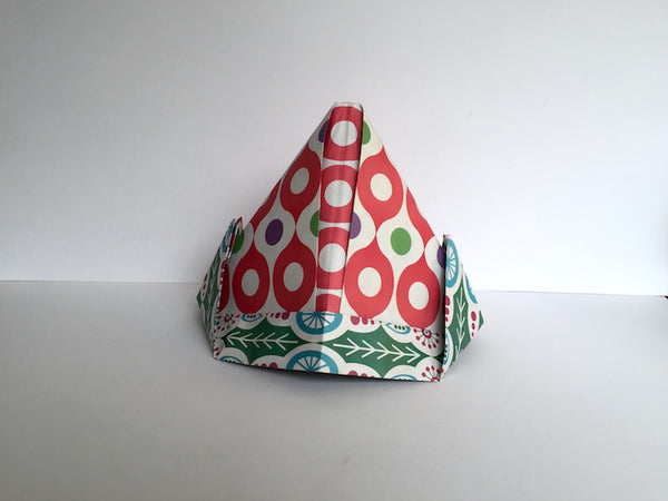 Christmas Wrapping Paper Hat - Finished Kids Craft