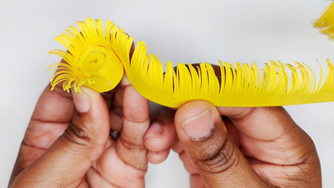 center coil fringe for paper flower