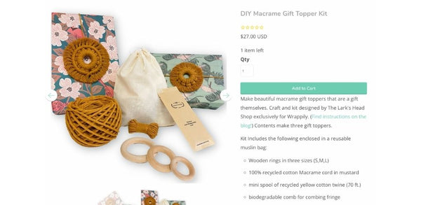 Macrame Gift Topper Kit - Product Listing