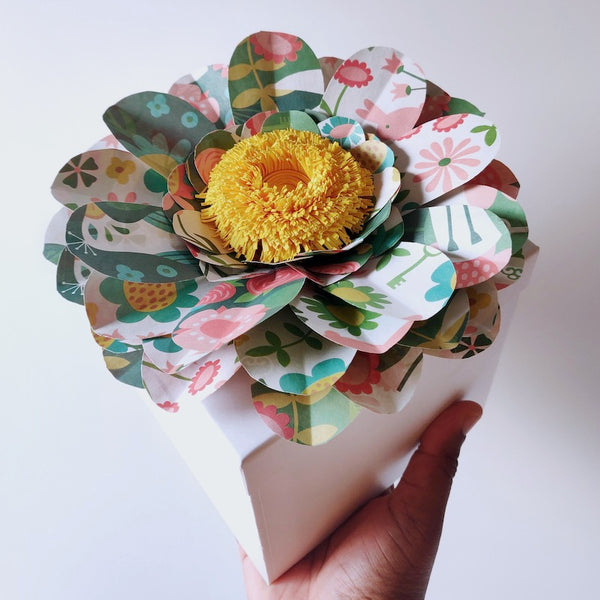 Paper Flower Gift Topper