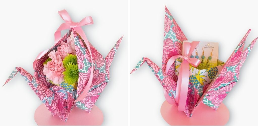 Cute Gift Wrapping Idea - Origami Crane Gift Box