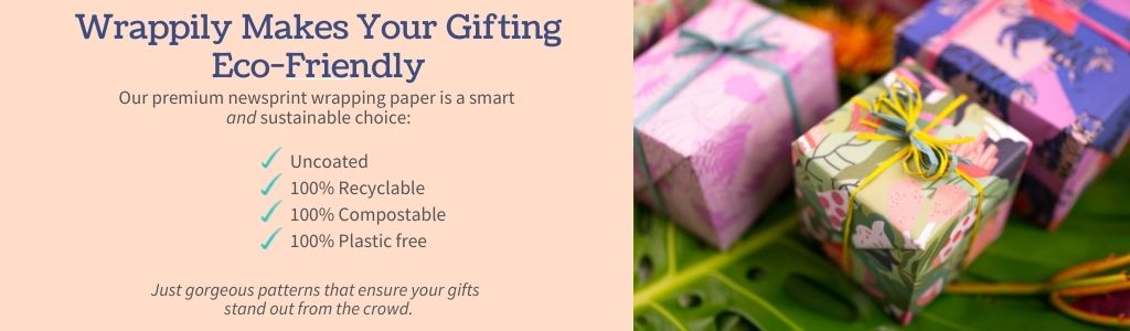 Wrappily Eco-Friendly Gift Wrap is Recyclable and Compostable