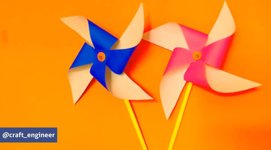 DIY Paper Pinwheels - Great idea to reuse old gift wrap