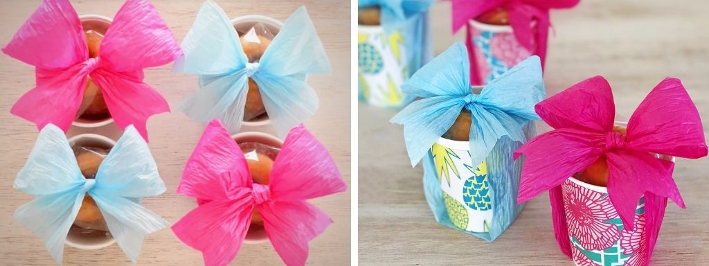 Takeaway Party Favors with Eco-Friendly Paper Ribbon Bows