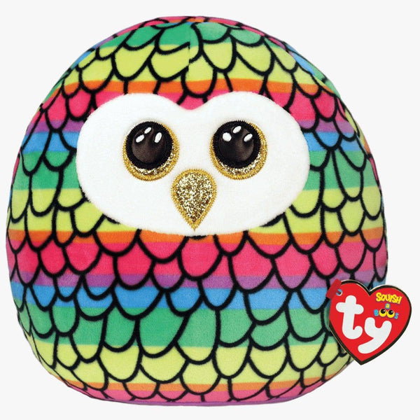 Plush Ty Squish-A-Boos Owen Multicolor Owl 30cm - Albagame