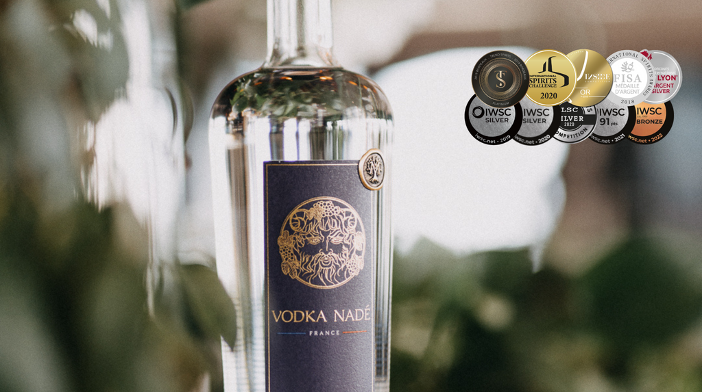 Vodka Nadé Millésime 2017, à base de cépages Bordelais, remporte sa dixième médaille au International Wine and Spirit Competition 2022