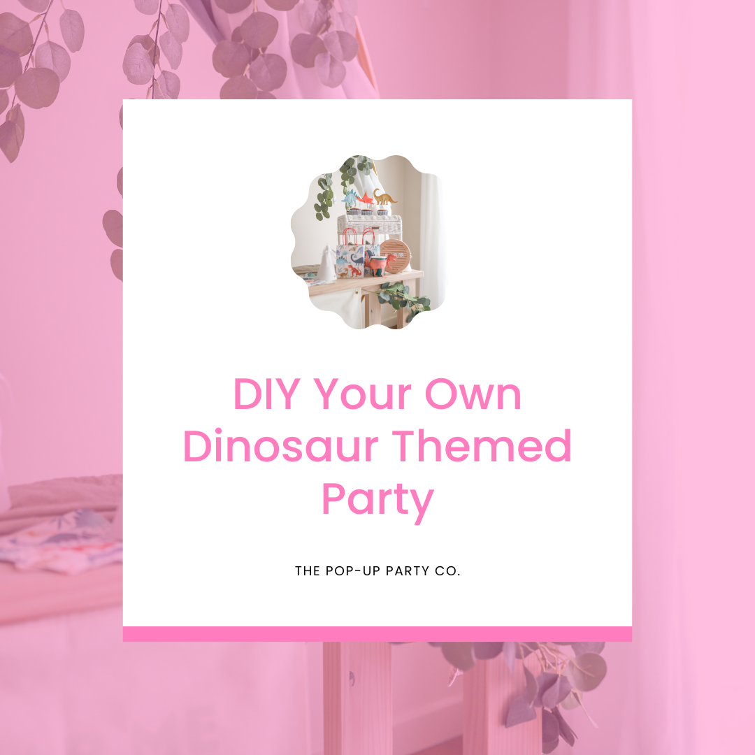 DIY dinosaur themed party game! Pin the tail on the T-REX! 