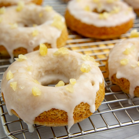Baked lemon and Rooibos donut final product