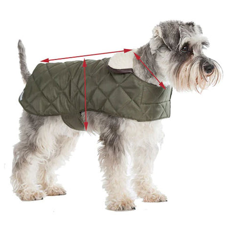 Mutts & Hounds Dog Coat Sizing Diagram