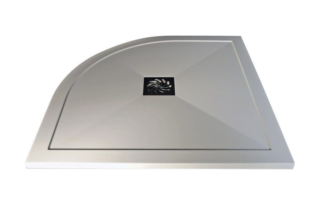 Bathrooms to Love RefleXion 25mm ultra-slim 800mm x 800mm quadrant tray and waste DIETP1470