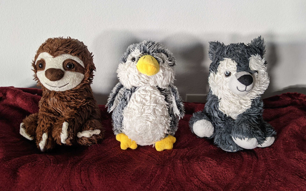 stuffed animals drying