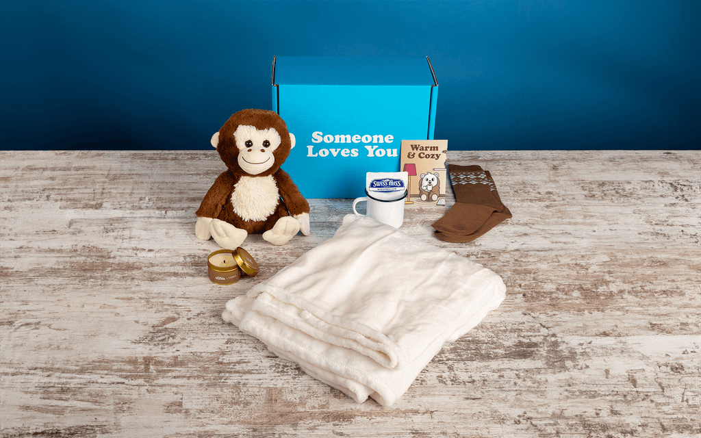 Maria the Monkey pictured with the Cozy Bundle