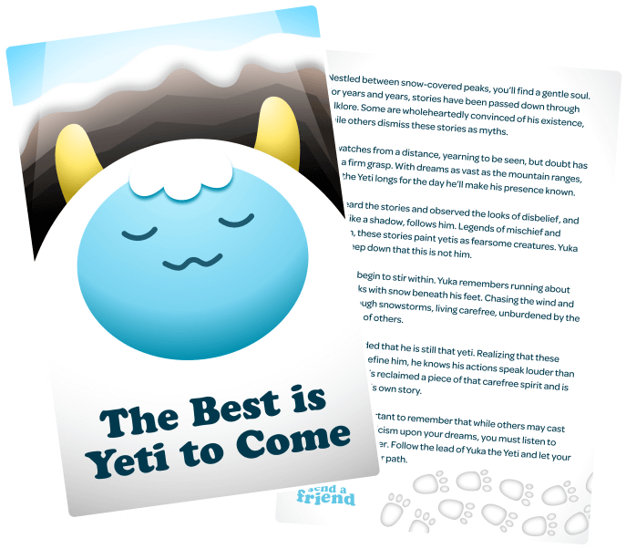 Preview of Yuka's story card with title that says The Best is Yeti to Come